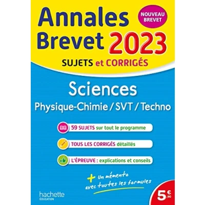 Abbildung von Annales BREVET 2023 Sciences: Physique chimie, SVT, Techno ; Sujets et corrigés