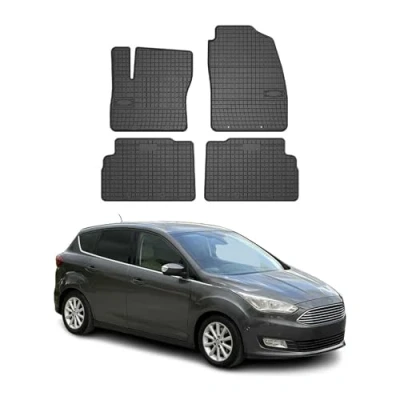 Abbildung von OMAC Gummi Fußmatten kompatibel mit Ford C Max 2010 2019 Automatten Schwarz 4tlg