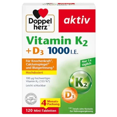 Abbildung von Doppelherz Vitamin K2 + D3 1000 I.E. 120 St