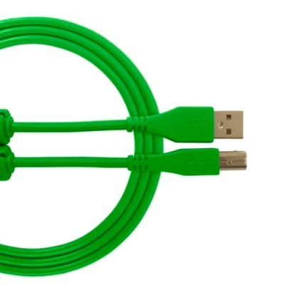 Abbildung von UDG GEAR Kabel USB 2.0 (A B) gerade 3 m Audio optimiertes Ultimate Audiokabel für DJs und Produzenten zur Maximierung ihrer Leistung, grün