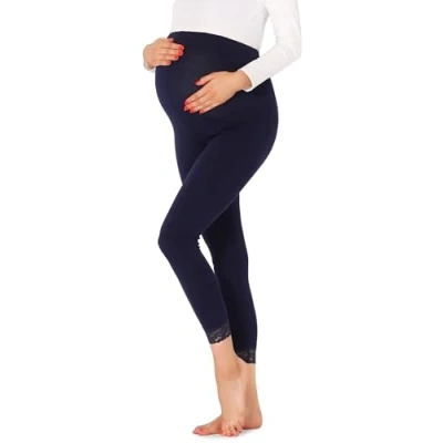Abbildung von Be Mammy Umstandsleggings Damen 7/8 BE20 262 (1 tlg) elastischer Bund