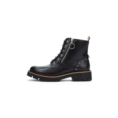 Abbildung von Pikolinos Flache Stiefeletten in Leder Vicar für Frauen Farbe Negro