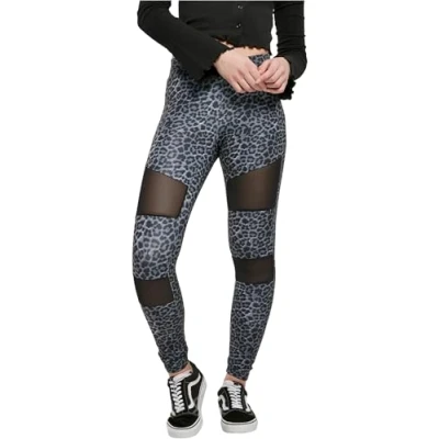 Abbildung von Urban Classics TECH MESH AOP Leggings Hosen, Damen, Größe: Small, Snowleo