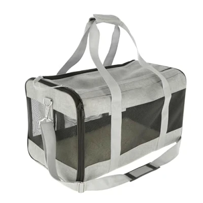 Abbildung von Kerbl Tiertransportbox Tragetasche Casual 41x28x29cm grau 80578