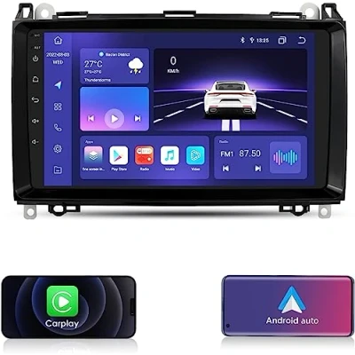 Abbildung von Bluetooth Auto Radio für Mercedes W906 Sprinter/V Klasse W639/Vito/Viano/B W245 B160 B170 B180 B200/A W169 A150 A160 A170 A180 A200 mit Wetteranzeige Carplay Android
