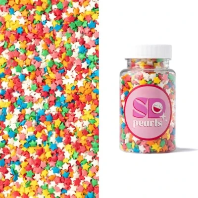 Abbildung von SD Pearls Zuckerstreusel,Bunter Streuselmix,Streudekor für Torten,Cupcakes,Zuckerwatte,Cake Pops und Desserts Zuckerstreusel Babypartys,Kindergeburtstagsfeiern (Sterne Mehrfarbige, 400g)