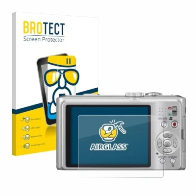 Abbildung von BROTECT Schutzglas für Panasonic Lumix DMC TZ10 Schutzfolie Panzer Folie Glas [Extrem Kratzfest 9H, Anti Fingerprint, Ultra Transparent]