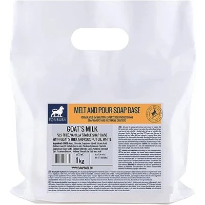 Abbildung von Forbury Ziegen Milch Seifenbasis, Rohseife 1kg SLS frei