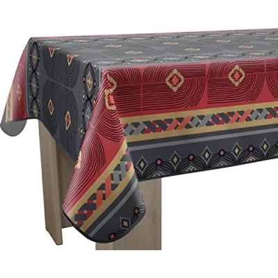 Abbildung von Le linge de Jules Valparaiso Tischdecke, schmutzabweisend, rechteckig, 150 x 300 cm, Rot