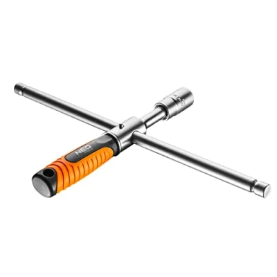 Abbildung von NEO TOOLS 11 101 Vier Wege Schlüssel Chrom Vanadium Stahl 17, 19 mm, 1/2