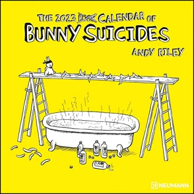 Abbildung von Bunny Suicides 2023 Wand Kalender Broschüren 30x30 30x60 geöffnet Cartoon (GRID CALENDAR)
