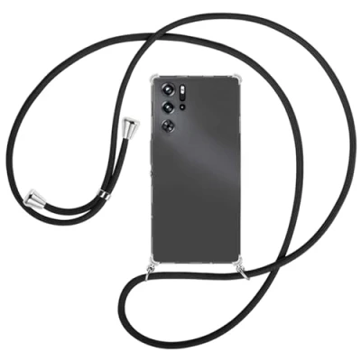Abbildung von mtb more energy® Handykette kompatibel mit Nubia Red Magic 9 Pro, Pro Plus schwarz Smartphone Hülle zum Umhängen Anti Shock Full TPU Case