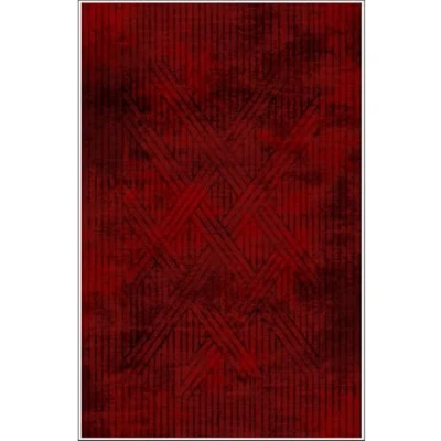 Abbildung von Mani Textile Teppich Fisun, Rot, Maße: 80 x 150 cm