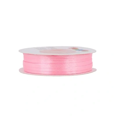 Abbildung von Satinband 3mm x 50m Rolle FARBAUSWAHL in 3/6/12/18/25/38/50/75/100mm farbecht &amp; waschbar Schleifenband für Hochzeit Geschenkband zum Verpacken Dekorieren Basteln Hellrosa 150