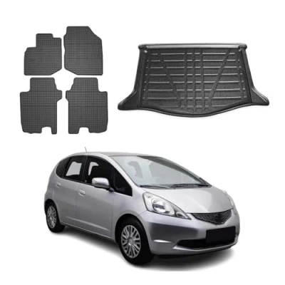 Abbildung von OMAC 3411YPS 484 Fußmattensatz Gummi, TPE (thermoplastischer Elastomer) 5 schwarz HONDA: Jazz 3 Schrägheck