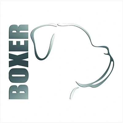 Abbildung von siviwonder Auto Aufkleber Boxer Profil Hundeaufkleber Silber metallic
