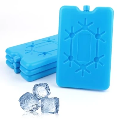 Abbildung von Pack of 4 Ice Packs Cool Bag, with 200 ml each, Small Ultra Thin Cooling Element, Cold Pads, Long Suitable for Travel and Camping, to Keep Food, Drinks