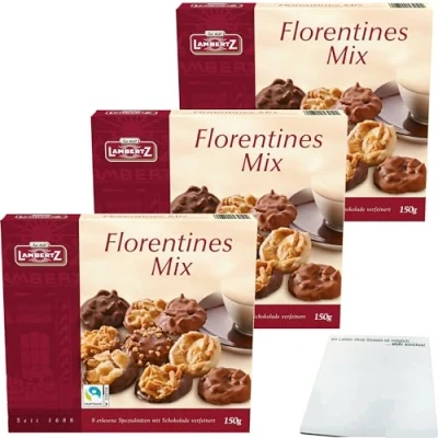 Abbildung von Lambertz Florentines Mix Gebäckmischung 3er Pack (3x150g Packung) + usy Block