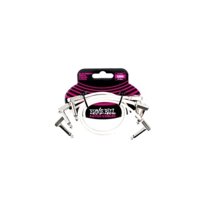 Abbildung von Ernie Ball Flachband Patchkabel, 3er Pack, 30 cm, Weiß