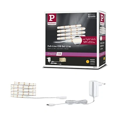 Abbildung von Paulmann LED Streifen SimpLED Full Line COB Basisset 1,5m Warmweiß 7W 750lm 3000K, 1 flammig