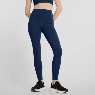 Abbildung von New Balance Sleek Pocket HIGH RISE Legging Tights navy, Damen, Größe: Large, Navy