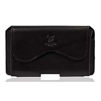 Abbildung von MATADOR BlackBerry KeyOne/KeyOne 2 ECHT Leder Hülle Case Tasche Quertasche Breite Gürtelschlaufe verdeckter Magnetverschluss Nubuk