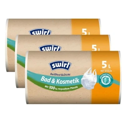 Abbildung von Swirl Müllbeutel 3x Tragegriff 5L (40 stk./Rolle)