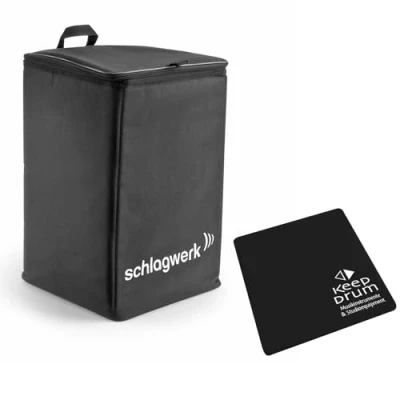 Abbildung von Schlagwerk TA 12 Rucksack Tasche für Cajon + keepdrum Pad Sitzauflage