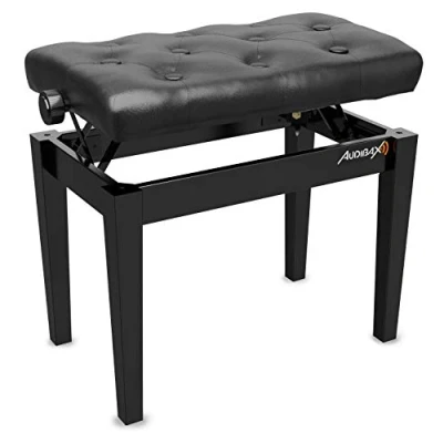 Abbildung von Audibax KB500B Banco para Piano/Teclado Ajustable Regulable. Acolchado. Negro