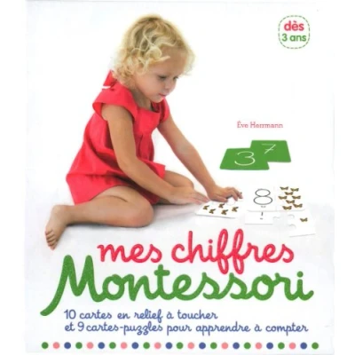 Abbildung von Mes chiffres Montessori: Avec 1 livret d&#039;activités &quot;15 activités Montessori autour des chiffres&quot;, 10 cartes en relief et 9 puzzles pour apprendre à compter