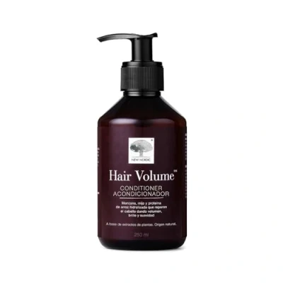 Abbildung von NEW NORDIC HAIR VOLUME Haarspülung, repariert und feuchtigkeitsspendend für trockenes geschädigtes Haar, mehr Glanz Weichheit, natürlich, 250 ml