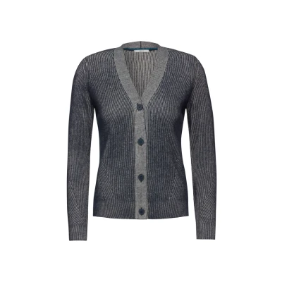 Abbildung von Cecil MIT Strickmuster Strickjacke, Damen, Größe: XXL, Blau