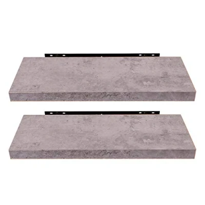 Abbildung von EUGAD Wandregal Wandboard 2er Set Hängeregal Holz Board Modern Grau 80x22,9x3,8cm 0144QJ 2