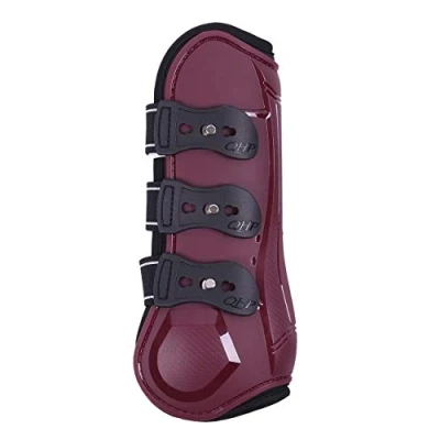 Abbildung von QHP Gamaschen Champion mit elastischen Schnellverschlüssen Airflow Neoprenfutter (Warmblut, Bordeaux)