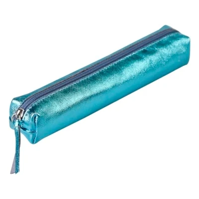 Abbildung von Clairefontaine 410118C Schlampermäppchen Miror Slim, aus Lammleder, 19,5 x 2,5 4cm, 1 Stück, Türkis