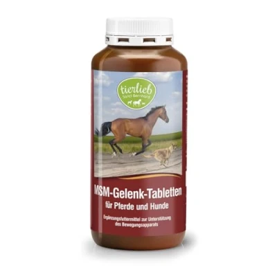 Abbildung von Sanct Bernhard tierlieb MSM Gelenk Tabletten Für Pferde &amp; Hunde Methylsulfonylmethan Vitamin C Ergänzungsfuttermittel 500