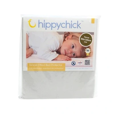 Abbildung von HIPPYCHICK Tencel Matratzenschutz Spannbetttuch Babybett 60 x 120 Fitted SheetKinderbett cm