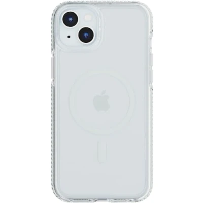 Abbildung von tech21 Evo Crystal für iPhone 15 Plus Kompatibel mit MagSafe Aufprallschutz Hülle Blau