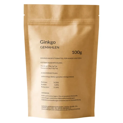Abbildung von Ginkgo Blätter gemahlen, 100g one size
