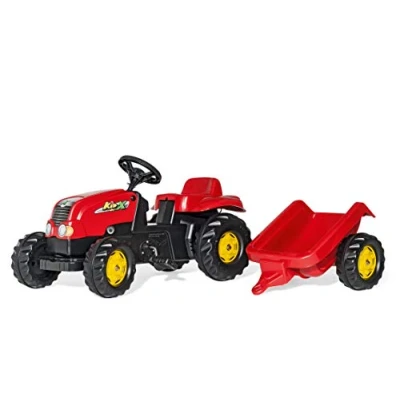 Abbildung von Rolly Toys Kid Traktor rot mit Anhänger (5012121)