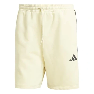 Abbildung von adidas Herren Essential Three Stripes French Terry Short, Powder Yellow/Black, XXL