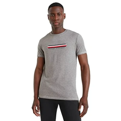Abbildung von Tommy Hilfiger Nachtwäsche Shirt, Herren, Größe: Large, Medium grey heather