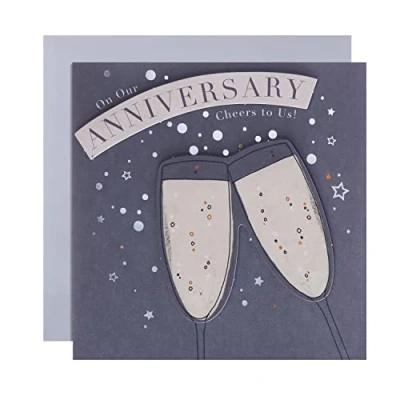 Abbildung von Hallmark Glückwunschkarte zum allgemeinen Jahrestag, modernes Illustrationsdesign
