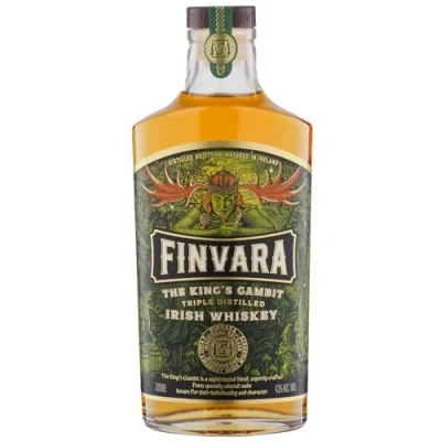 Abbildung von Finvara The Kings Gambit Irish Whiskey, traditionell dreifach destillierter Pot Still reiches Aroma und sagenhafter Geschmack, 43% vol, 700 ml Einzelflasche
