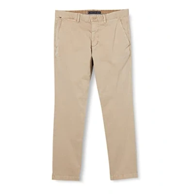 Abbildung von Tommy Hilfiger Herren Hose Bleecker TH Flex Satin Gmd Chino, Beige, 36W / 29L