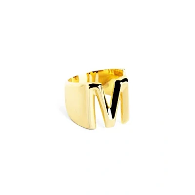 Abbildung von Singularu Personalized Letter Signet Ohrringe, Damen, Größe: One Size, Letra m oro