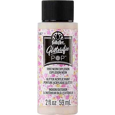 Abbildung von Folkart Glitterific Pop Neon Explosion 2 fl oz (11992)
