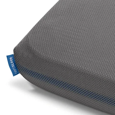 Abbildung von Aerosleep SafeSleep Spannlaken Babybett Optimale Atmung Wärmeregulierung Maschinenwaschbar 80 x 40 cm 100% PES Dunkelgrau