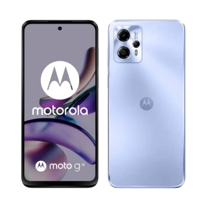 Abbildung von Motorola Moto (g13, 16.5 cm 90Hz HD+ Display, 50MP Quad Pixel Kamera, Dolby Atmos Stereo Lautsprecher, 5000mAh Akku, TurboPower Charging, 4/128GB, Dual SIM), Lavendelblau