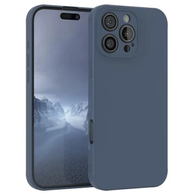 Abbildung von EAZY Case Silikonhülle für iPhone 16 Pro Max Hülle Silikon weich stoßfeste Handyhülle Schutzhülle mit Kameraschutz Dünn Premium Schutz Cover TPU Phone Bumper in Petrol